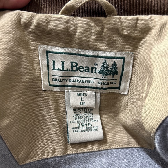 LL Bean Chore Coat Men Large Barn Field Jacket Corduroy Workwear Utility 0 WY16 - Picture 10 of 12